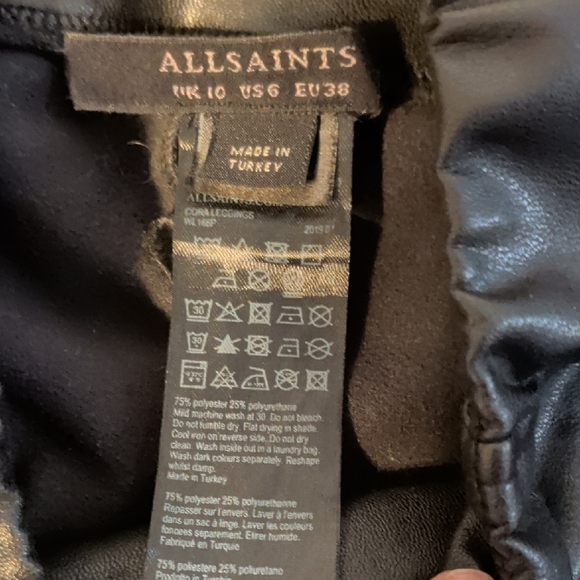 All Saints Metallic Leggings - Picture 2 of 3